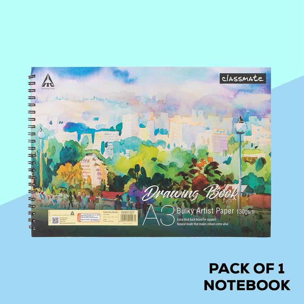 Classmate Wiro Sketch Book A3 - 100 Pages - Unruled