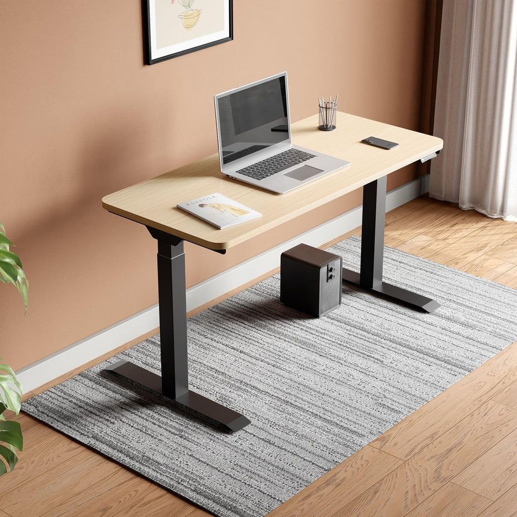 Interio by Godrej Stance Dual Motor Height Adjustable Work Desk - 135 x 60 cm - Douglas Pine Top