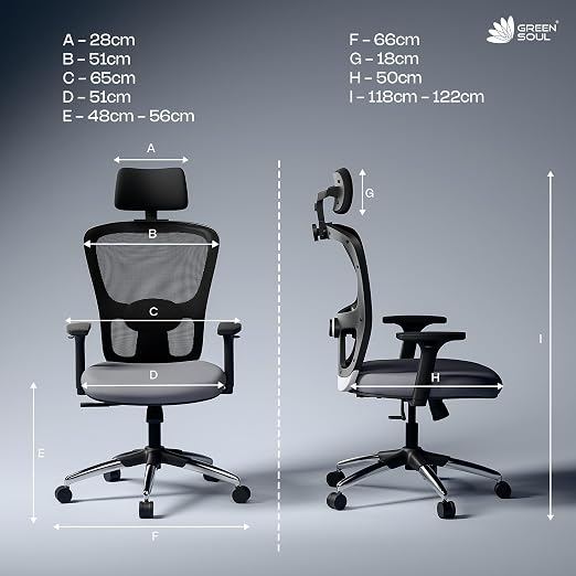 Green Soul Jupiter Superb Ergonomic Mesh Office Chair - High Back