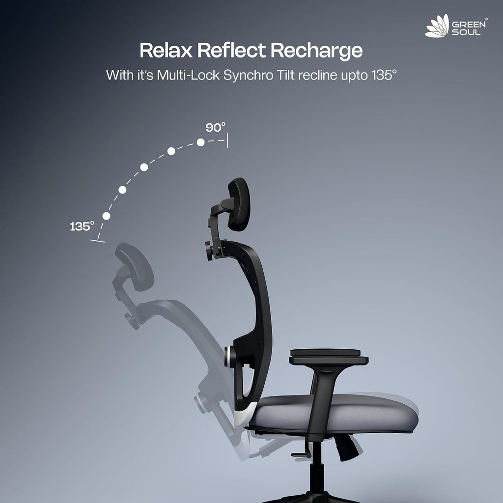 Green Soul Jupiter Superb Ergonomic Mesh Office Chair - High Back