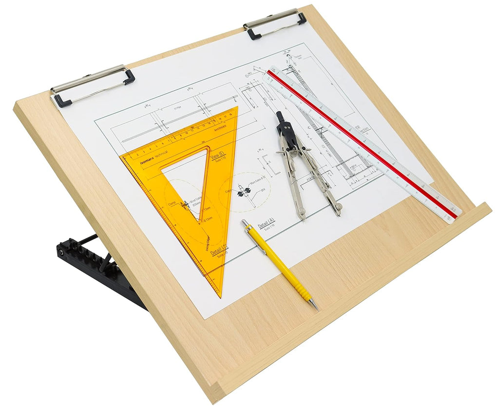 Isomars Foldable Drawing & Drafting Board with Clips