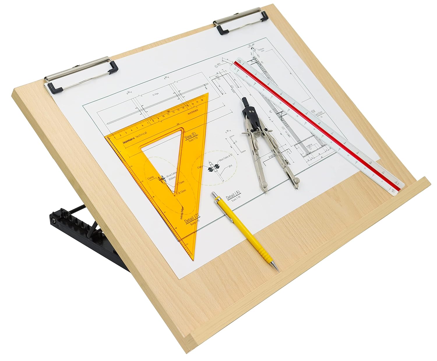 Isomars Foldable Drawing & Drafting Board with Clips