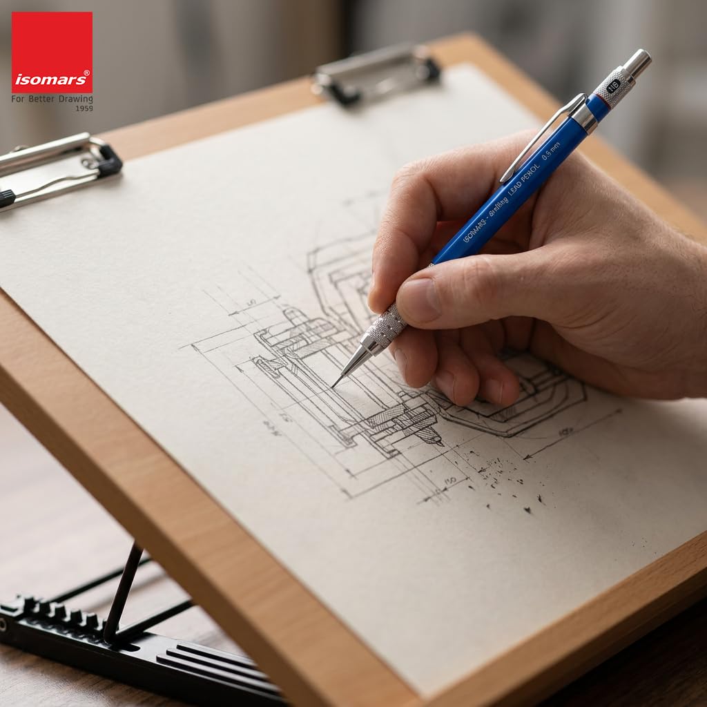 Isomars Foldable Drawing & Drafting Board with Clips