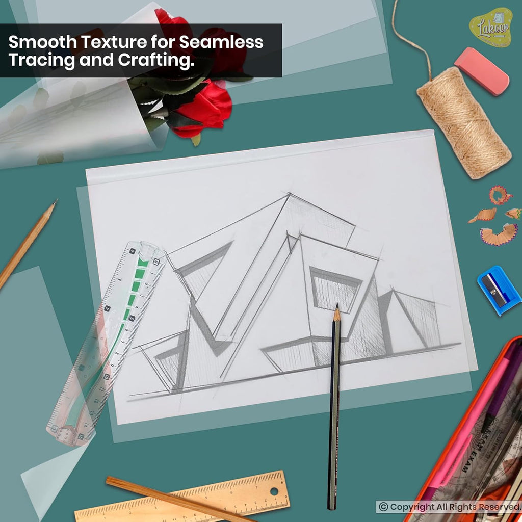Lakeer A4 Artist's Tracing Paper - Smooth Translucent Paper